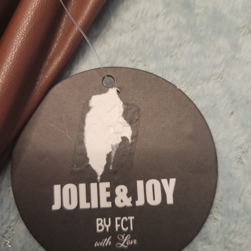 NEW JOLIE & JOY BROWN FAUX LEATHER LEGGINGS-SIZE XL-NWT - Picture 13 of 16